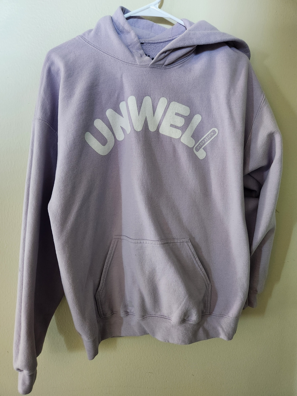 Unwell Lavender Hoodie Sweatshirt - Womens Casual Pullover L Large